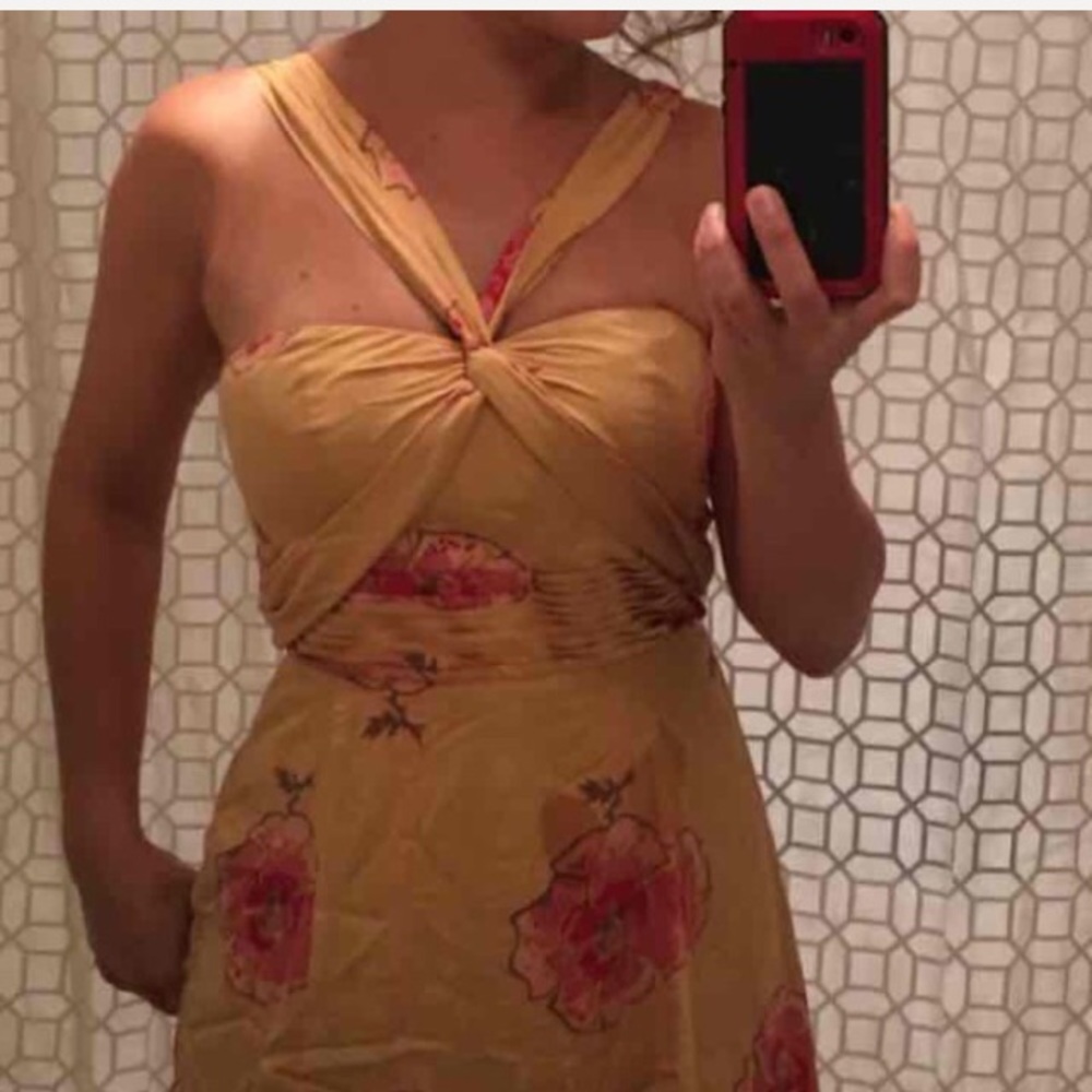 Free people silk halter dress